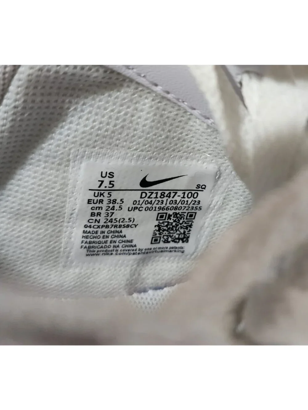 🤩NIke Air Force 1 Shadow 7.5 Women Shoes DZ1847-100 Sneakers White Platform New - Picture 8 of 14